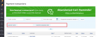 Transactions: Advanced search options